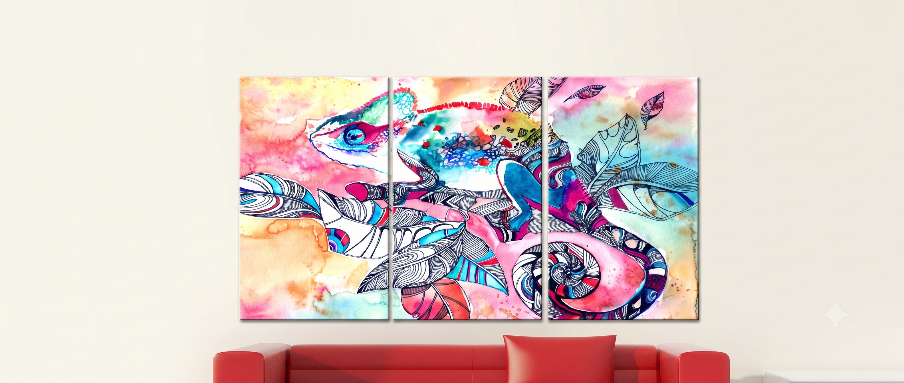Canvas triptych printed by Red Art