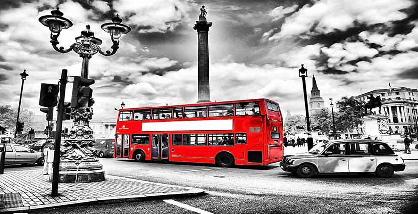 London Red Bus Canvas Wall Art Canvas Print