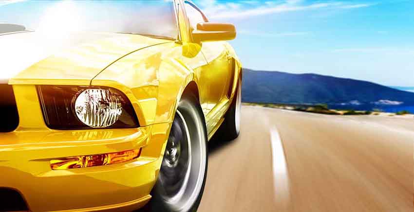 Canvas Wall Art Canvas Print Yellow Car