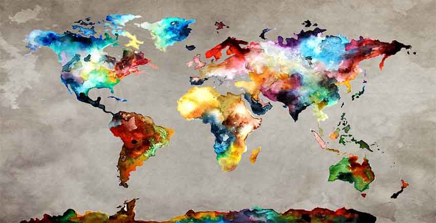 Canvas Wall Art Canvas Print World Map