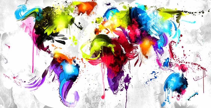 Canvas Wall Art Canvas Print World Map
