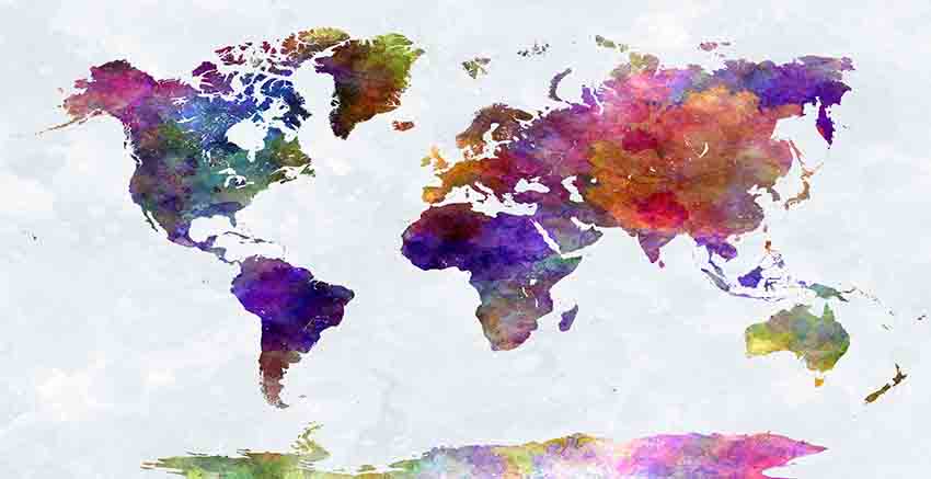 Canvas Wall Art Canvas Print World Map