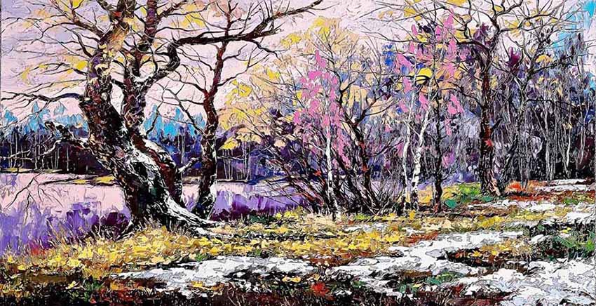 Canvas Wall Art Canvas Print Oil Paint Effect