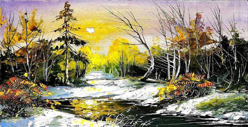 Canvas Wall Art Canvas Print Oil Paint Effect