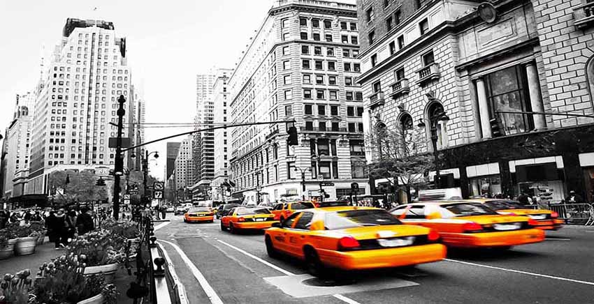 Canvas Wall Art Canvas Print Yellow Taxi New York
