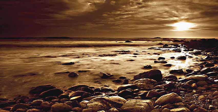 Brown Sunset Canvas Wall Art Canvas Print