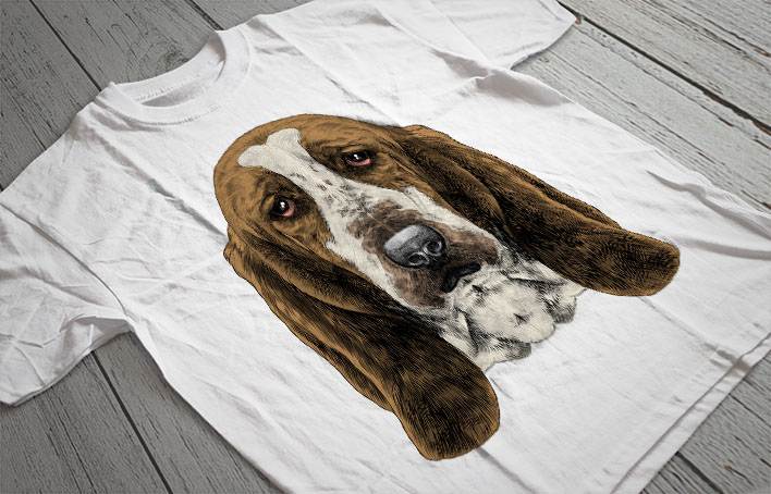 Regular Fit Printed T-Shirt Dog