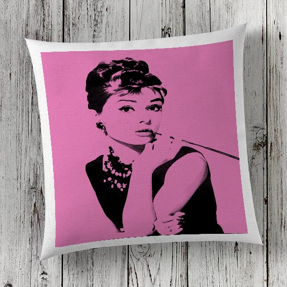 Cushion Cover Sublimation Print Audrey Hepburn
