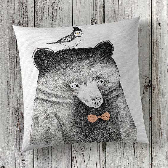 Cushion Cover Sublimation Print Bear