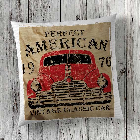 Cushion Cover Sublimation Print American Classic Car