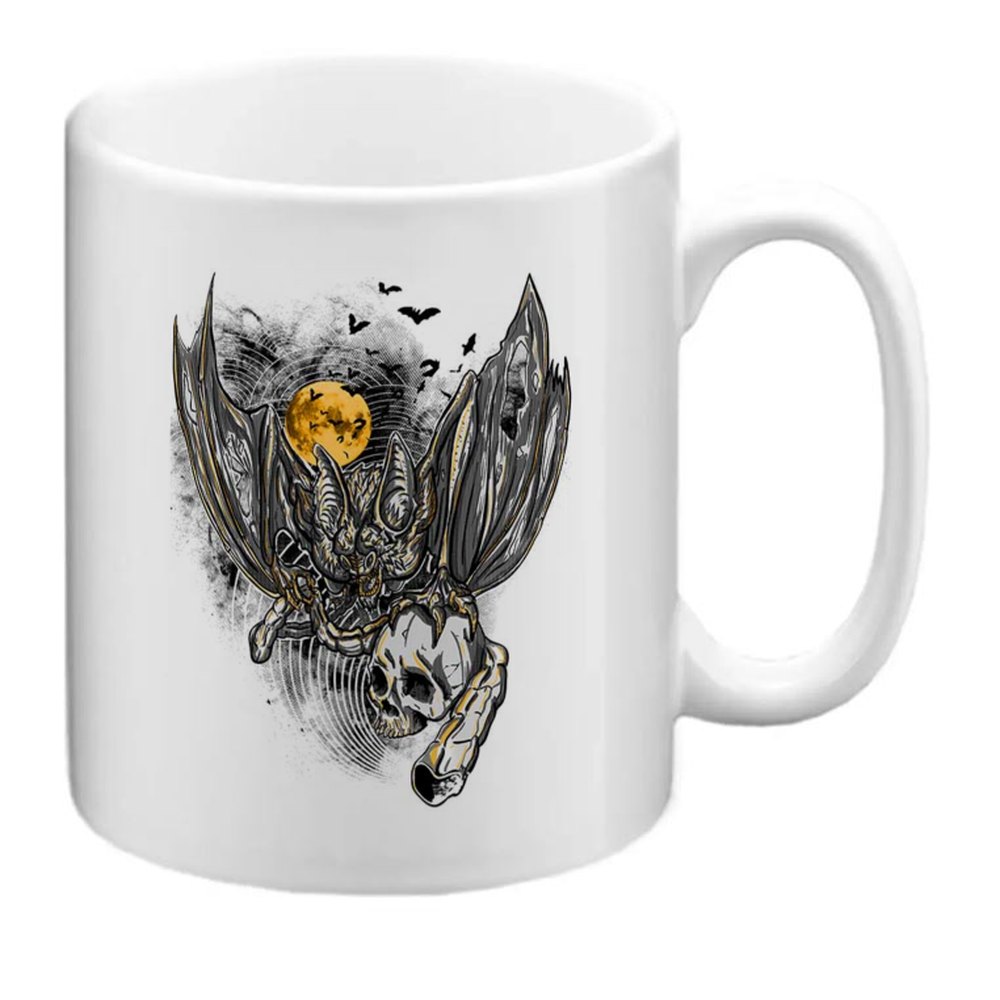 Sublimation Print Bat and Skull Mug